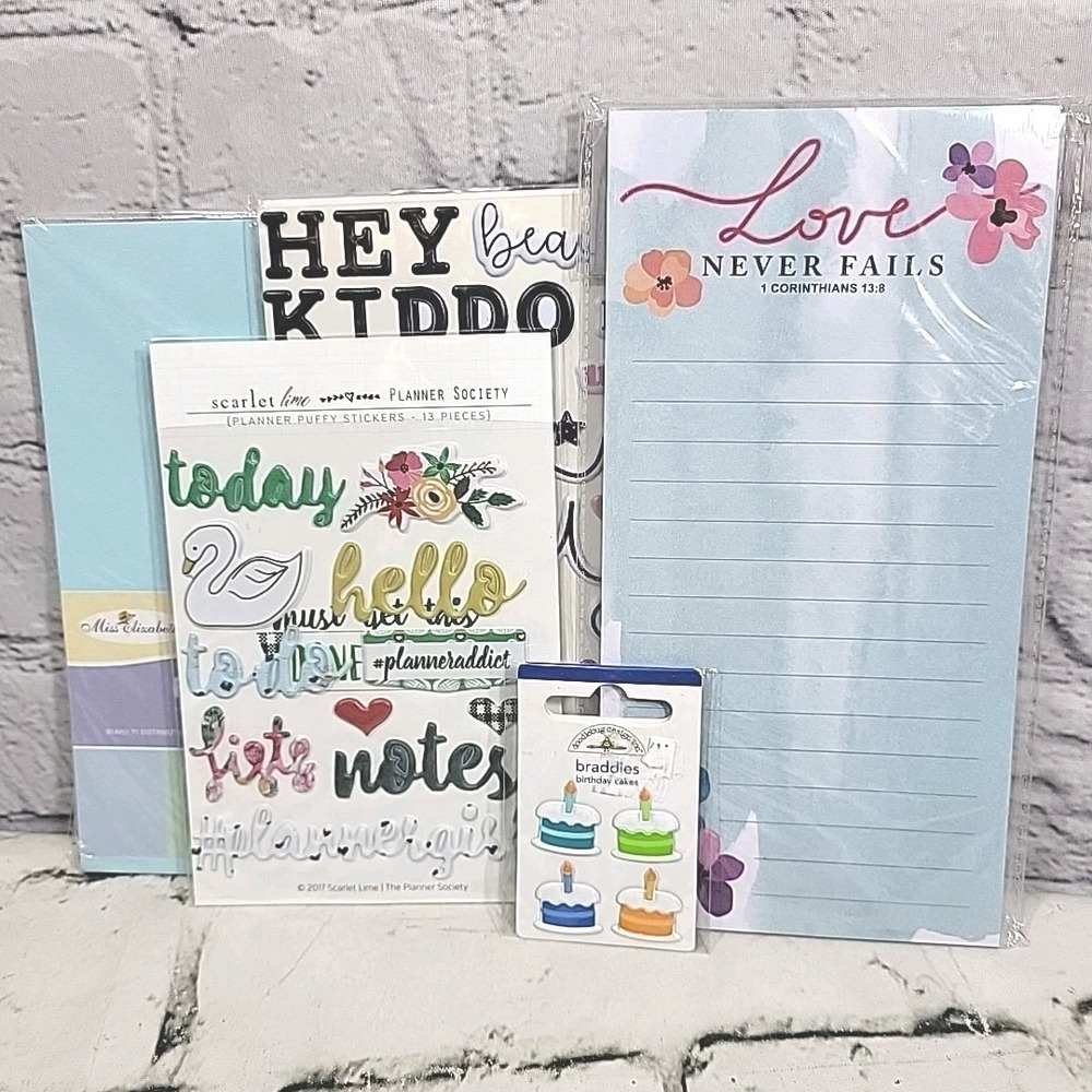Scrapbooking Craft Lot Colorful Paper‎ Puffy Stickers Autocollants Words